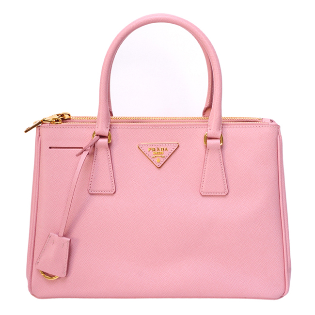 BN1801 Prada女包 碟中諜4 殺手包 Prada十字紋 lux牛皮小號殺手包 粉色