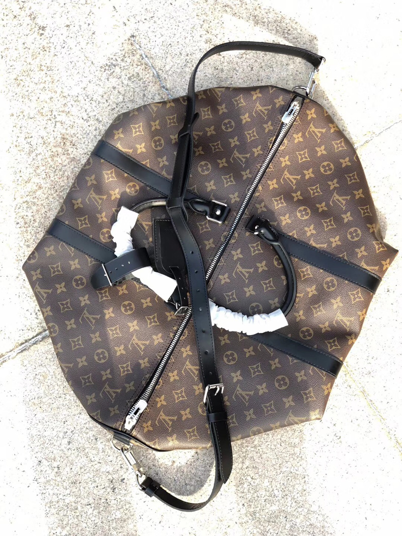 N41414 LV Keepall 55 旅行袋 LV行李包 LV斜挎包 LV旅行包 配肩帶