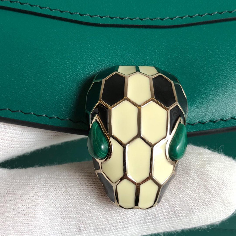寶格麗 Serpenti Forever系列女包 Bvlgari蛇頭包 森林綠