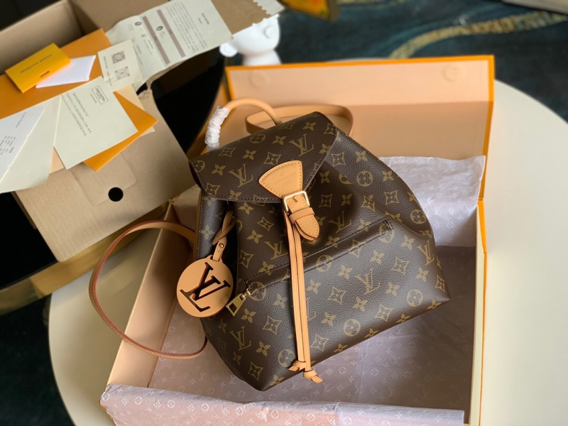 M45501 LV Montsouris 雙肩包 Monogram Empreinte 壓紋皮革背包