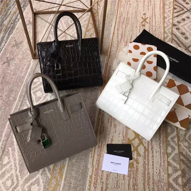 YSL鱷魚紋SL0009灰