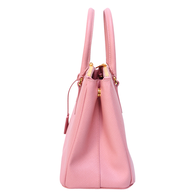 BN1801 Prada女包 碟中諜4 殺手包 Prada十字紋 女包 lux牛皮小號殺手包 粉色