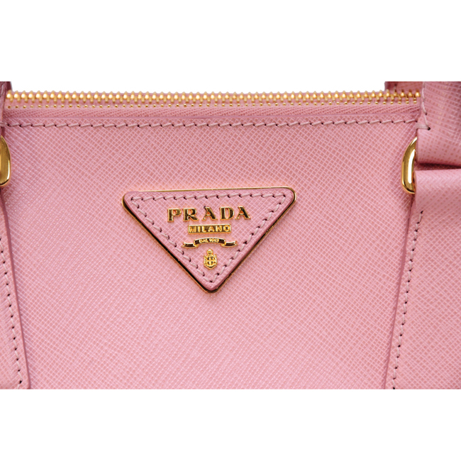 BN1801 Prada女包 碟中諜4 殺手包 Prada十字紋 女包 lux牛皮小號殺手包 粉色