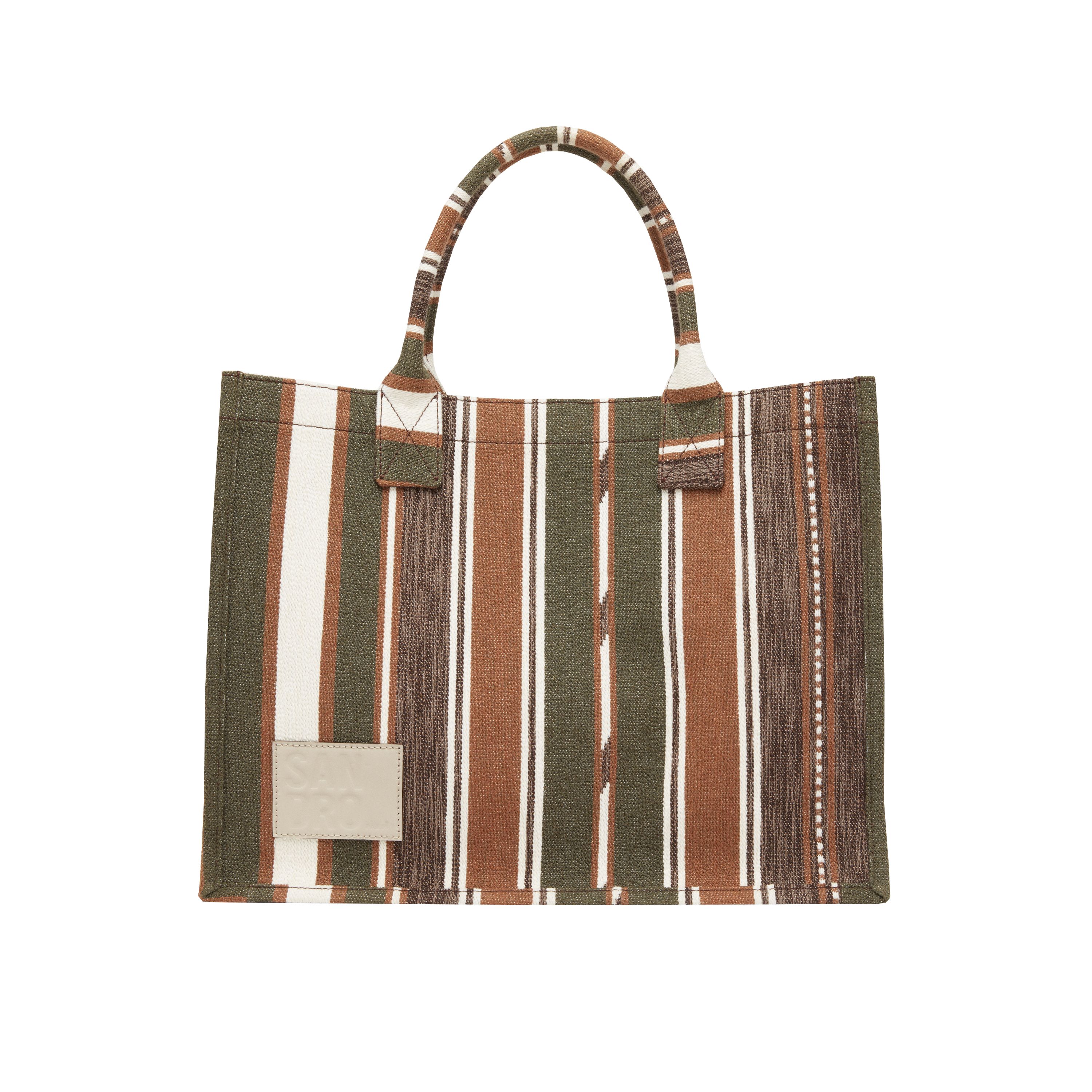 sandro紅色條紋手提包