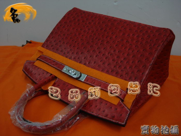 Hermes 手提包 Hermes女包 Hermes Birkin 鉑金包 Hermes 鴕鳥紋 30cm