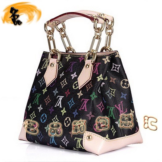 M40048 LV經典老花 LV女包 LV手提包 LV單肩包 LV黑彩 LV七彩