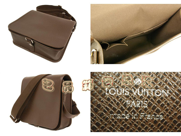 M32488 LV十字紋系列 LV男包 進口高檔牛皮 LV單肩 LV斜挎包 一比一品質