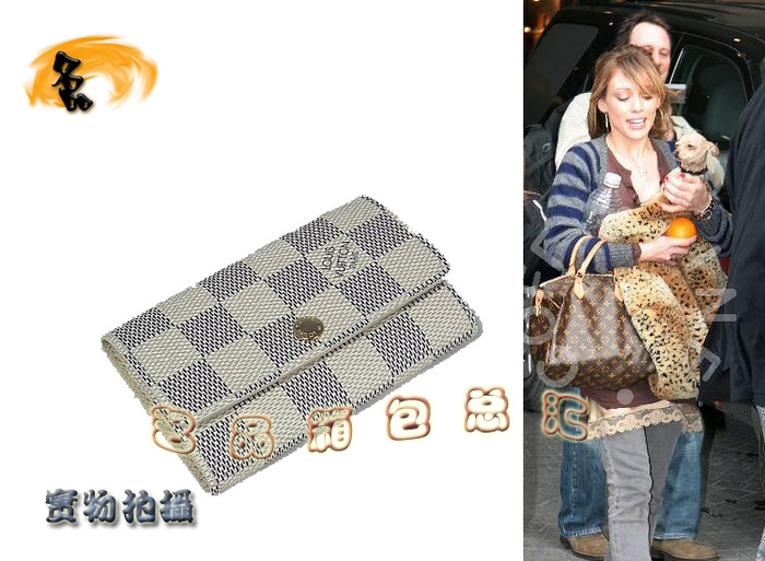 N61745 LV鑰匙包 LV白色棋盤格 LV女包 LV超A鑰匙包