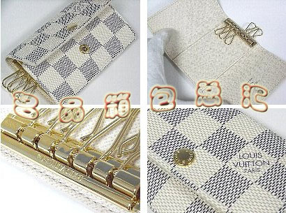 N61745 LV鑰匙包 LV白色棋盤格 LV女包 LV超A鑰匙包