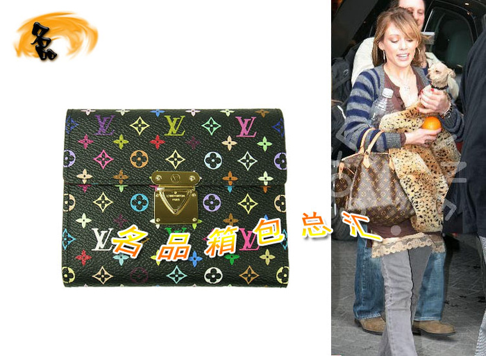 M58015 LV錢包 Louis Vuitton LV村上隆黑彩 LV錢包 LV新款包