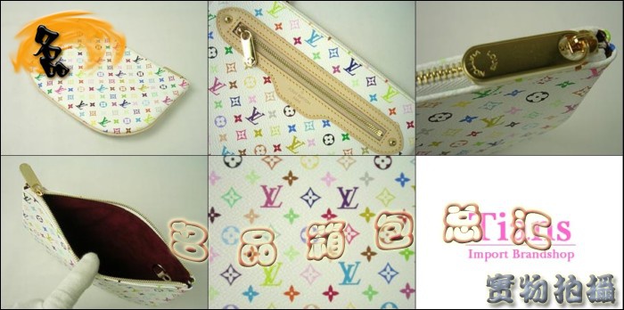 M60027 LV錢包 LV村上隆 白三三彩LV錢包 LV新款 LV女款錢包