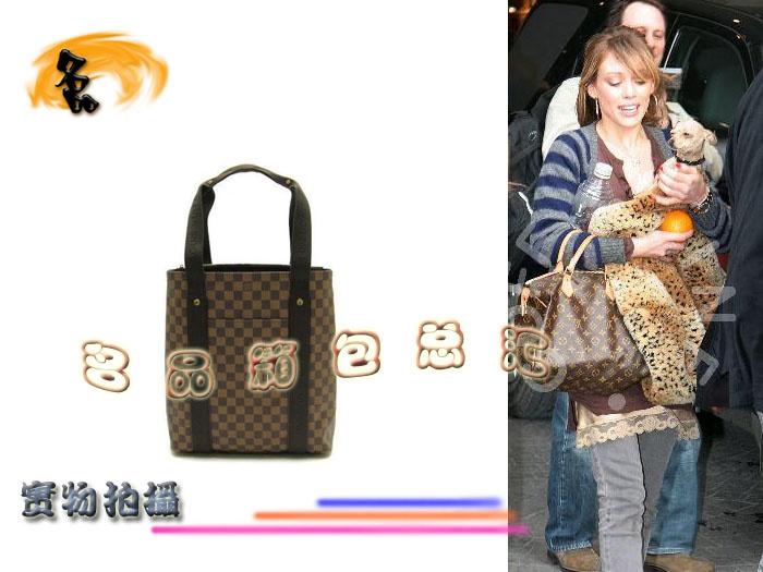 N52006 LV最新款 LV經典棋盤格 LV購物袋 LV單肩包