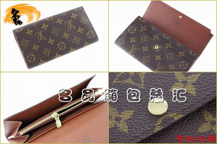 M61734 LV經(jīng)典老花 LV女包 LV錢包 LV長款錢包 LV二折錢包