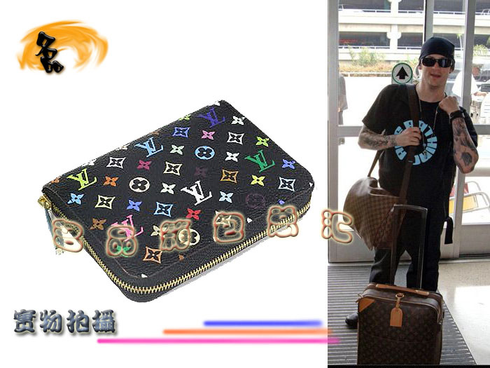 M66549 LV村上隆設計 LV經典33彩 LV零錢包 LV錢包 LV黑彩
