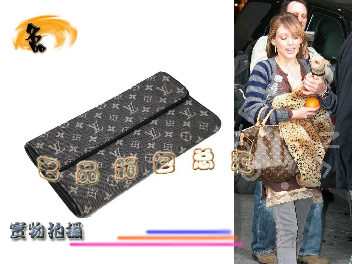 M92445 LV經典老花 LV女包 LV錢夾 LV長款錢包 LV牛仔布錢包