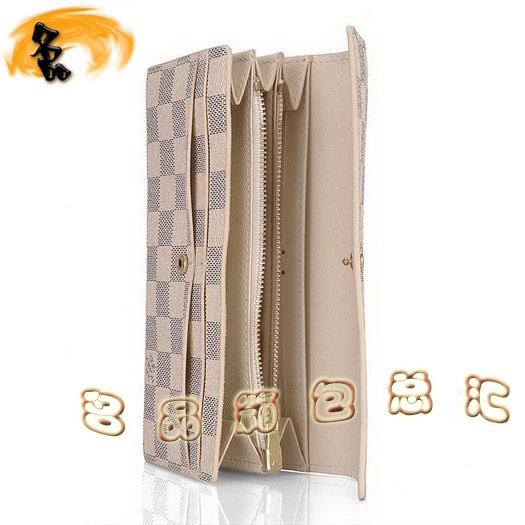N61735 LV經(jīng)典款 LV白色棋盤格 LV女包 LV錢包 LV中長款錢包