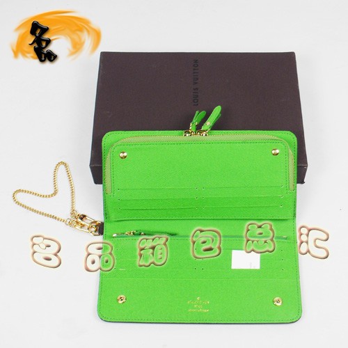 M66565 Louis Vuitton LV長款錢包 LV老花 LV女包 LV錢包 綠里