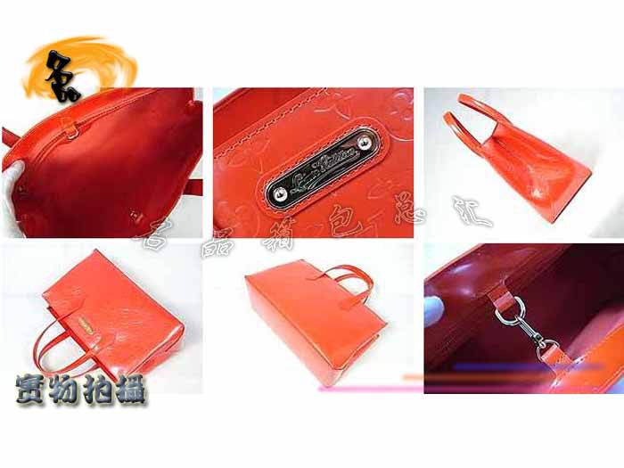 M93644 LV手提包 LV漆皮包 LV單肩包 LV棋盤格 LV新款壓花女包