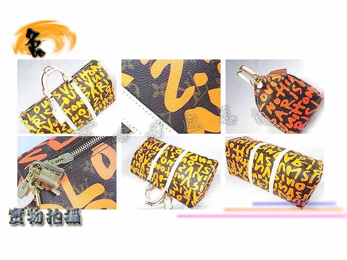 M93699 LV最新款 LV涂鴉系列 LV女包 LV手提包 LV旅行包 橙色