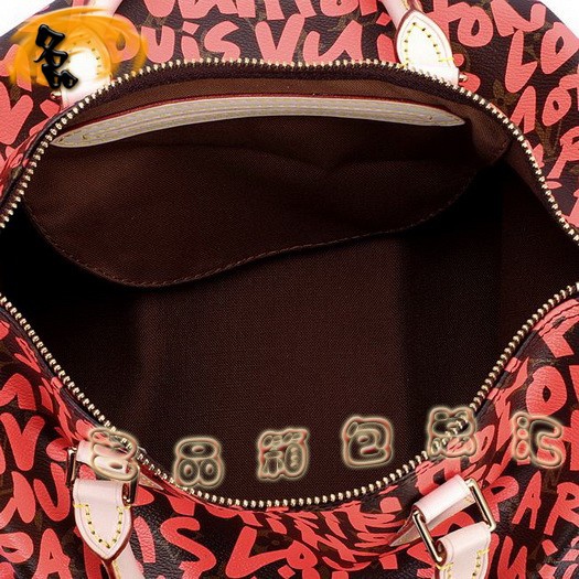 M93705 LV最新款 LV女包 LV手提包 LV涂鴉系列 LV旅行包 橙色