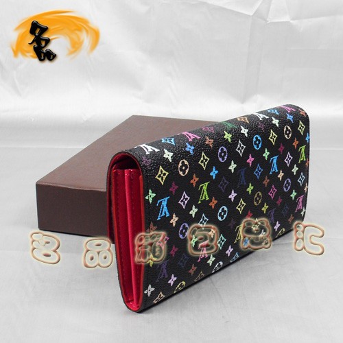 M93747 LV新款時尚女包 LV錢包 LV村上隆設(shè)計 LV33彩 LV黑彩 LV三三彩