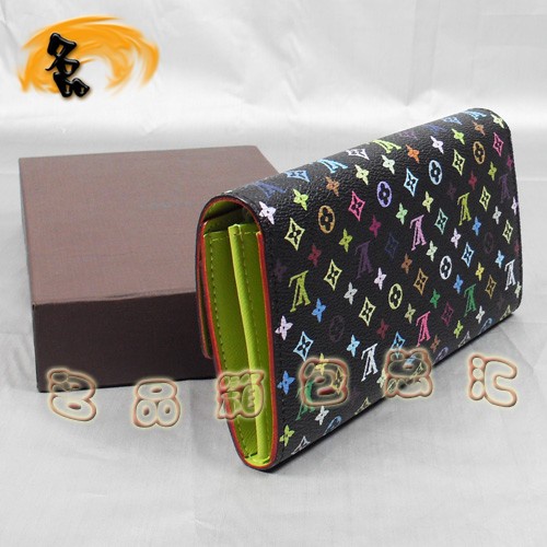 M93748 LV新款時尚女包 LV錢包 LV村上隆設(shè)計 LV33彩 LV黑彩