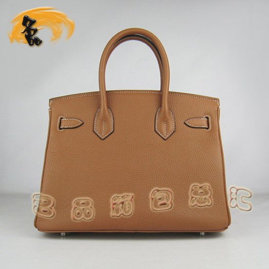6088 Hermes荔枝紋 女包 Hermes Birkin 鉑金包 Hermes手提包 30cm 高仿包