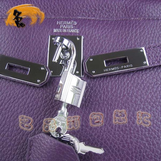6108 Hermes Kelly Bag 凱莉包 Hermes最新款 紫色荔枝紋 時尚牛皮女士 斜挎手提包