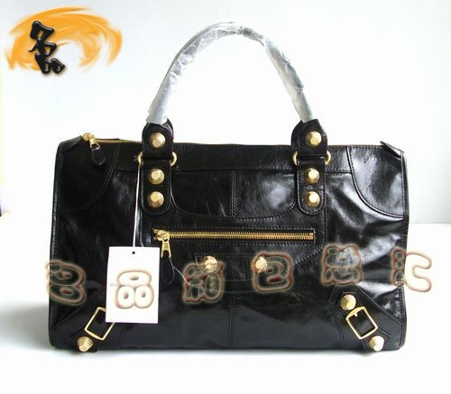 084324B BALENCIAGA熱賣新款時尚牛皮女士手提包 巴黎世家 經(jīng)典款 機車包