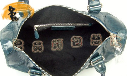 324A 巴黎世家經(jīng)典款手提包 BALENCIAGA最新款 機(jī)車包 寶藍(lán)色牛皮時(shí)尚女包