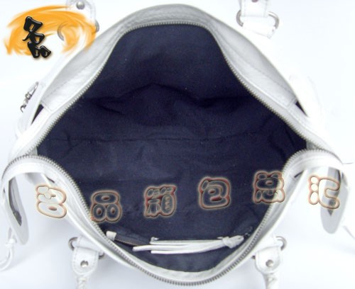 084332 新款淺灰色時尚牛皮女士斜挎包 BALENCIAGA巴黎世家經典機車包 手提包