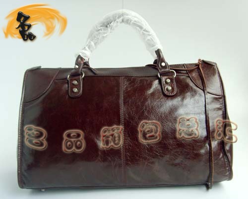 084324 超A品質 時尚女士手提包 BALENCIAGA深啡色 經典女士手挽包 機車包