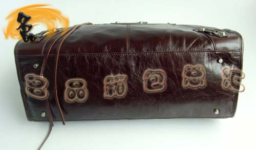 084324 超A品質 時尚女士手提包 BALENCIAGA深啡色 經典女士手挽包 機車包