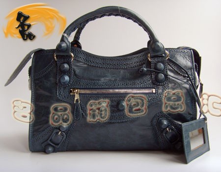 084832 時尚女士手提包 BLENCIAGA 經典牛皮斜挎包 巴黎世家經典款機車包