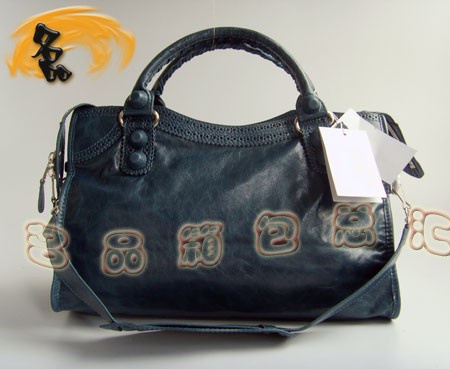 084832 時尚女士手提包 BLENCIAGA 經典牛皮斜挎包 巴黎世家經典款機車包