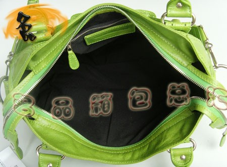 084832 超A新款綠色牛皮時尚手提包 BLENCIAGA 經典款機車包 巴黎世家斜挎包