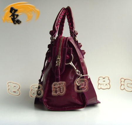 084832 巴黎世家新款花邊大皮釘機車包 手提包 BLENCIAGA 斜挎包 巴黎世家女包