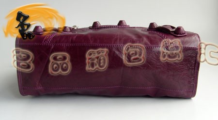 084832 巴黎世家新款花邊大皮釘機車包 手提包 BLENCIAGA 斜挎包 巴黎世家女包