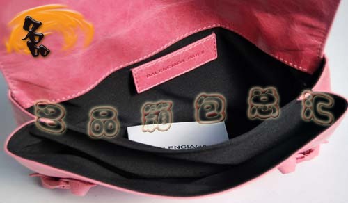 084351S BLENCIAGA新款女包 粉紅色牛皮花邊女士手拿包 BLENCIAGA晚宴包