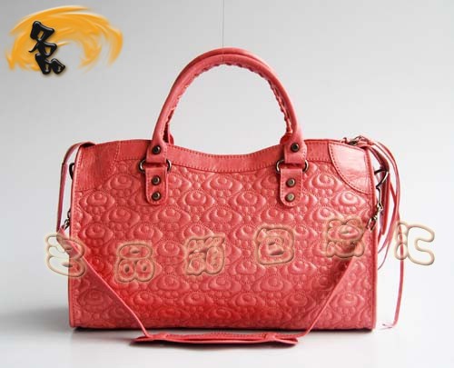 084932 BALENCIAGA熱賣新款 時尚女士手提包 巴黎世家刺繡系列 斜挎包 機車包