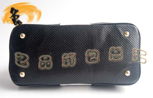 29150 Prada手提包 新款上市 普拉達經典款網孔皮時尚休閑女包 黑配白