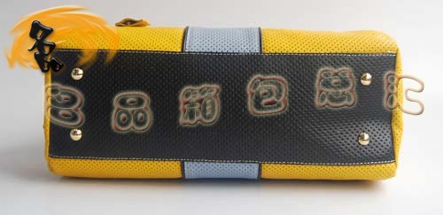 29144 Prada時尚女包 普拉達奢華明星網(wǎng)孔真皮手提包 十色可選 黃配藍