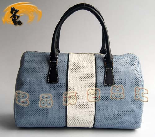 29144 Prada時尚女包 普拉達奢華明星網孔真皮手提包 十色可選 藍配白