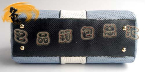 29144 Prada時尚女包 普拉達奢華明星網孔真皮手提包 十色可選 藍配白