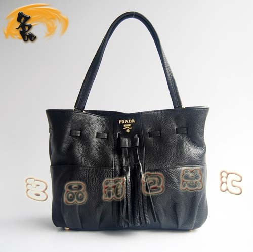 80063 Prada最新款 Prada單肩包 普拉達女包 Prada經(jīng)典款 黑色