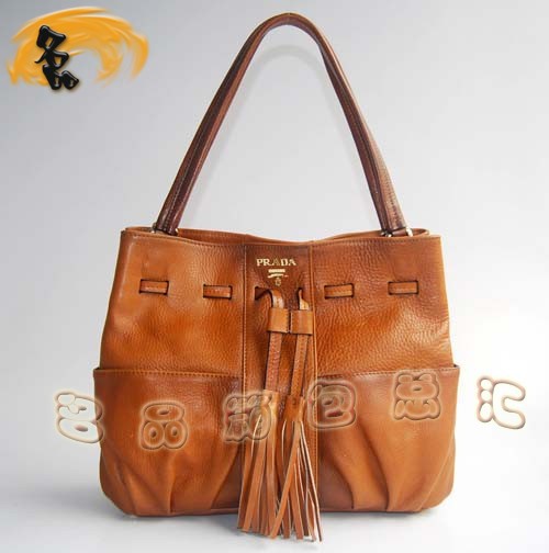 80063 Prada最新款 Prada單肩包 普拉達女包 Prada經典款 淺啡色