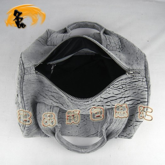 63460 熱賣新款明星酷炫 Aslexander Wang/亞利山大王 柳釘手提包 灰色