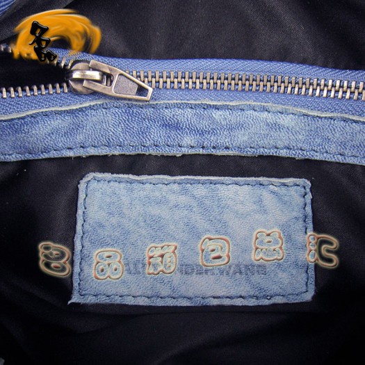 63460 熱賣新款明星酷炫 Alexander Wang/亞利山大王 鉚釘手提包 藍色