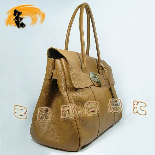 7803 瑪百莉最新廣告款 時尚女士手提包 Mulberry單肩包 Mulberry女包 土黃色