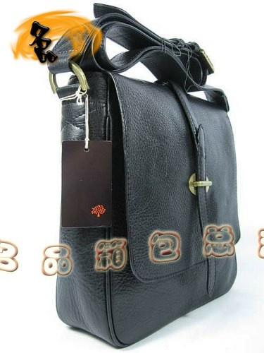 7812 瑪百莉 新款高檔牛皮男包 Mulberry時尚男士斜挎包 一比一品質(zhì) 黑色